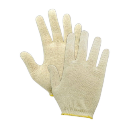 Magid Machine Knit Gloves, Natural, Size M , 12 PK 13-650-KW
